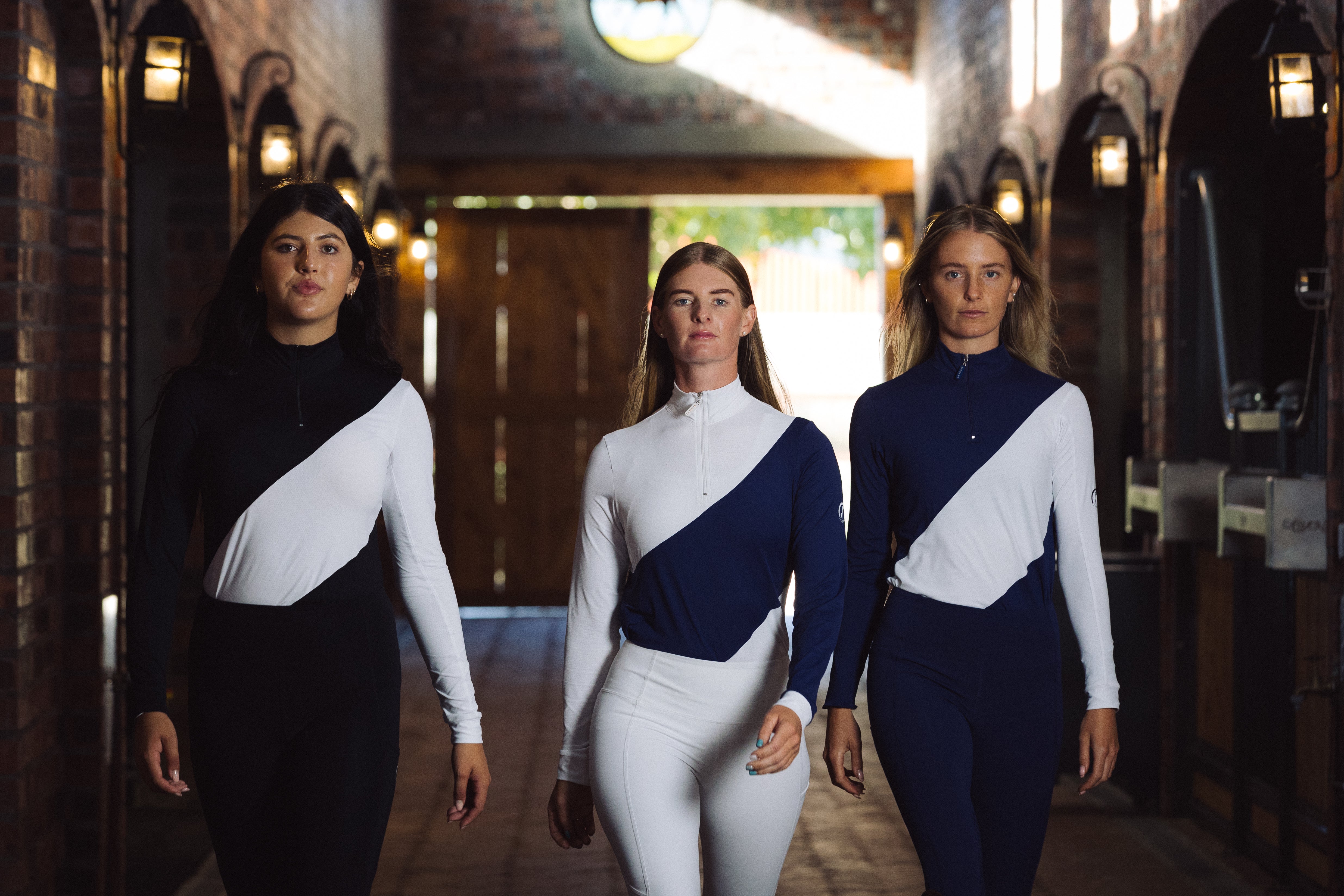 MOMENT: The Slant Equestrian Everyday Riding Baselayer Riding Shirt in Eclipse Noir | Midnight Tide