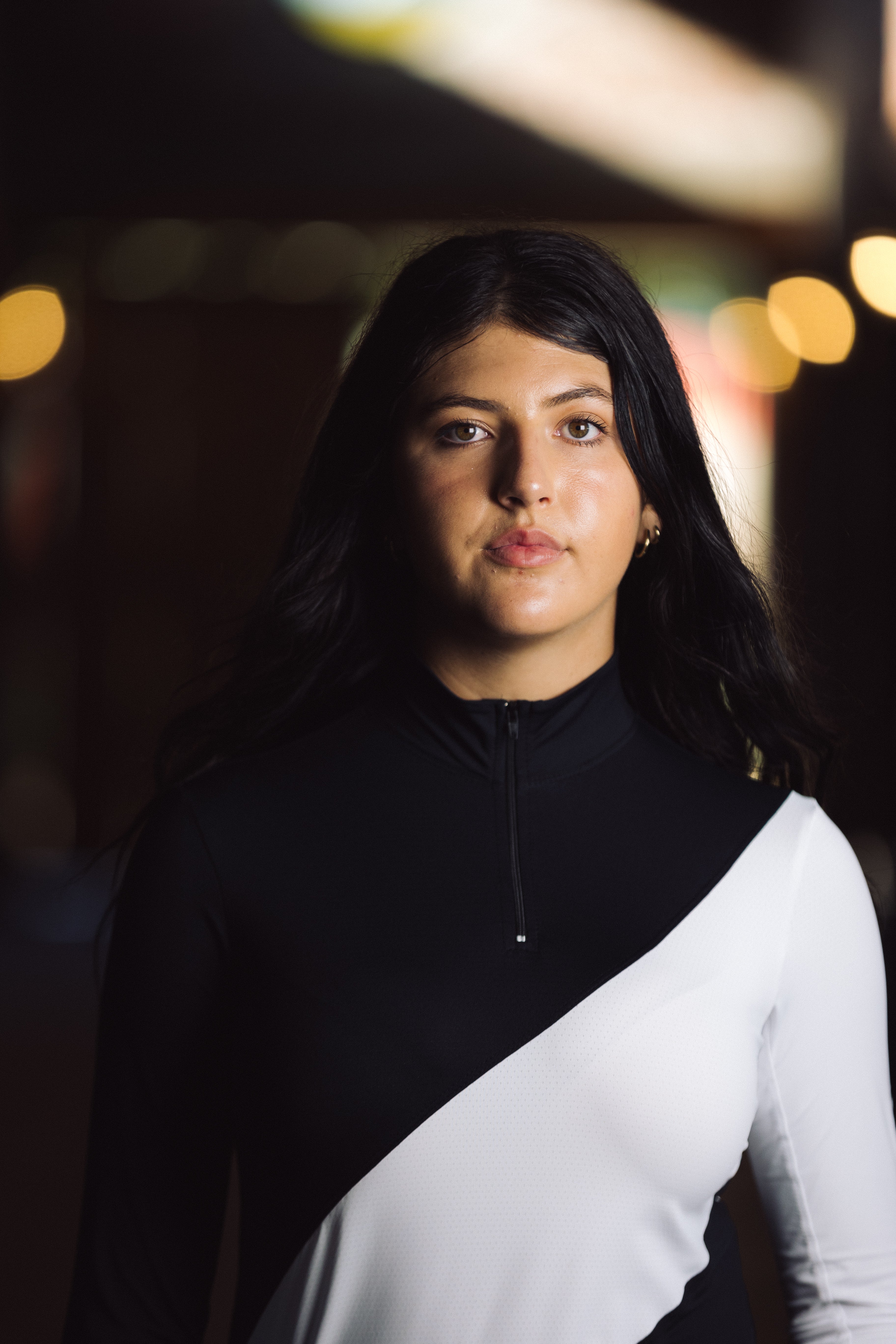 MOMENT: The Slant Equestrian Everyday Riding Baselayer Riding Shirt in Eclipse Noir | Midnight Tide