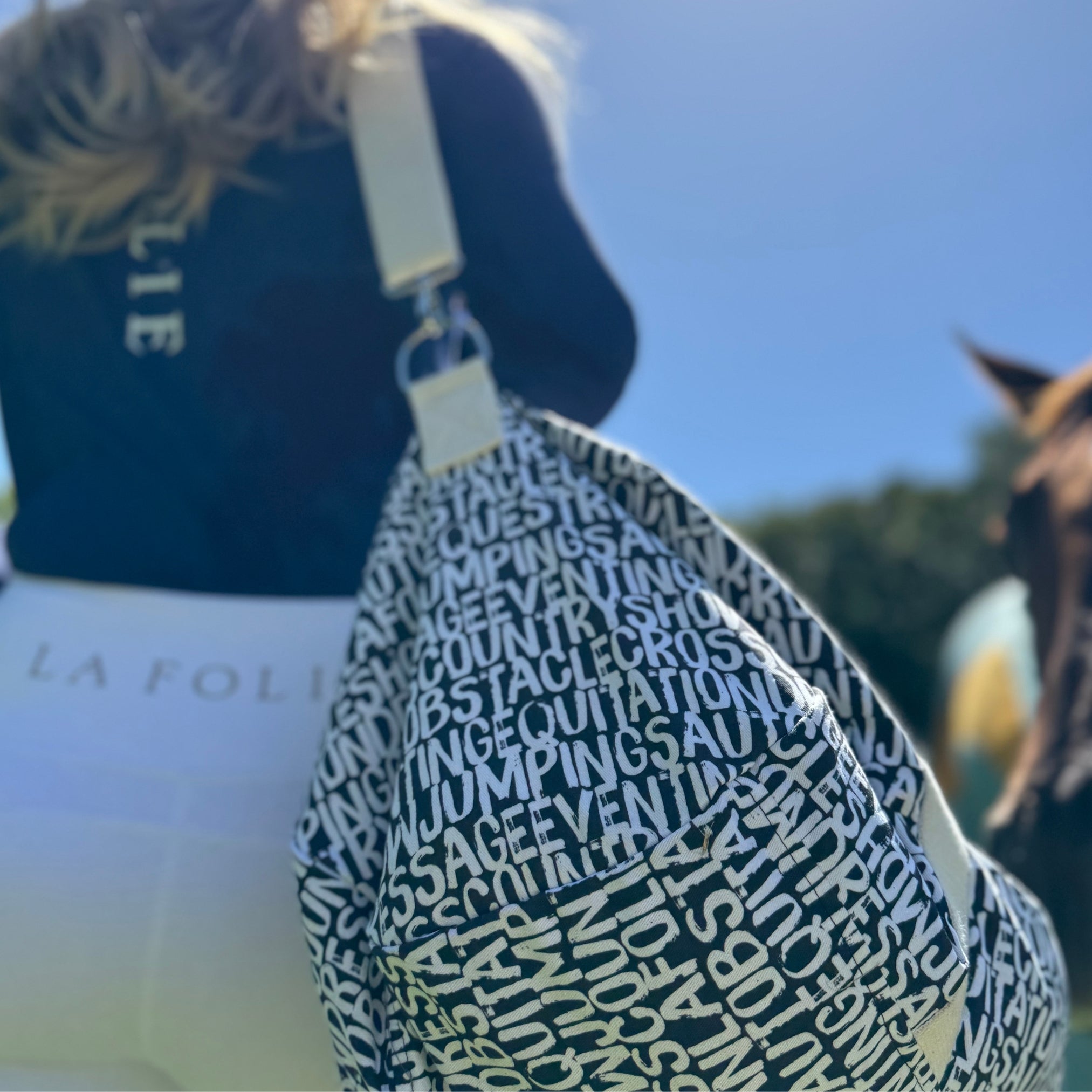 La Folie Print Equestrian Duffle Bag